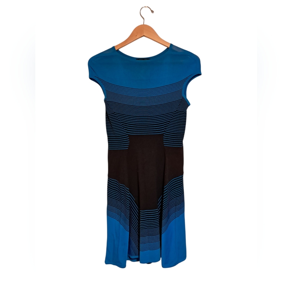 Ohne Titel Blue/Black Striped Knit Bodycon Dress